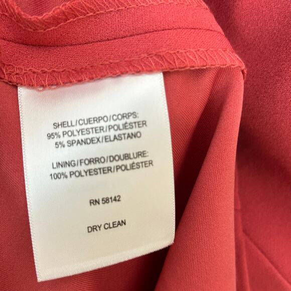 GAL MEETS GLAM Greer Long Sleeve Fit & Flare Dress Salmon Pink Sz 8 {OO13} - Picture 5 of 5